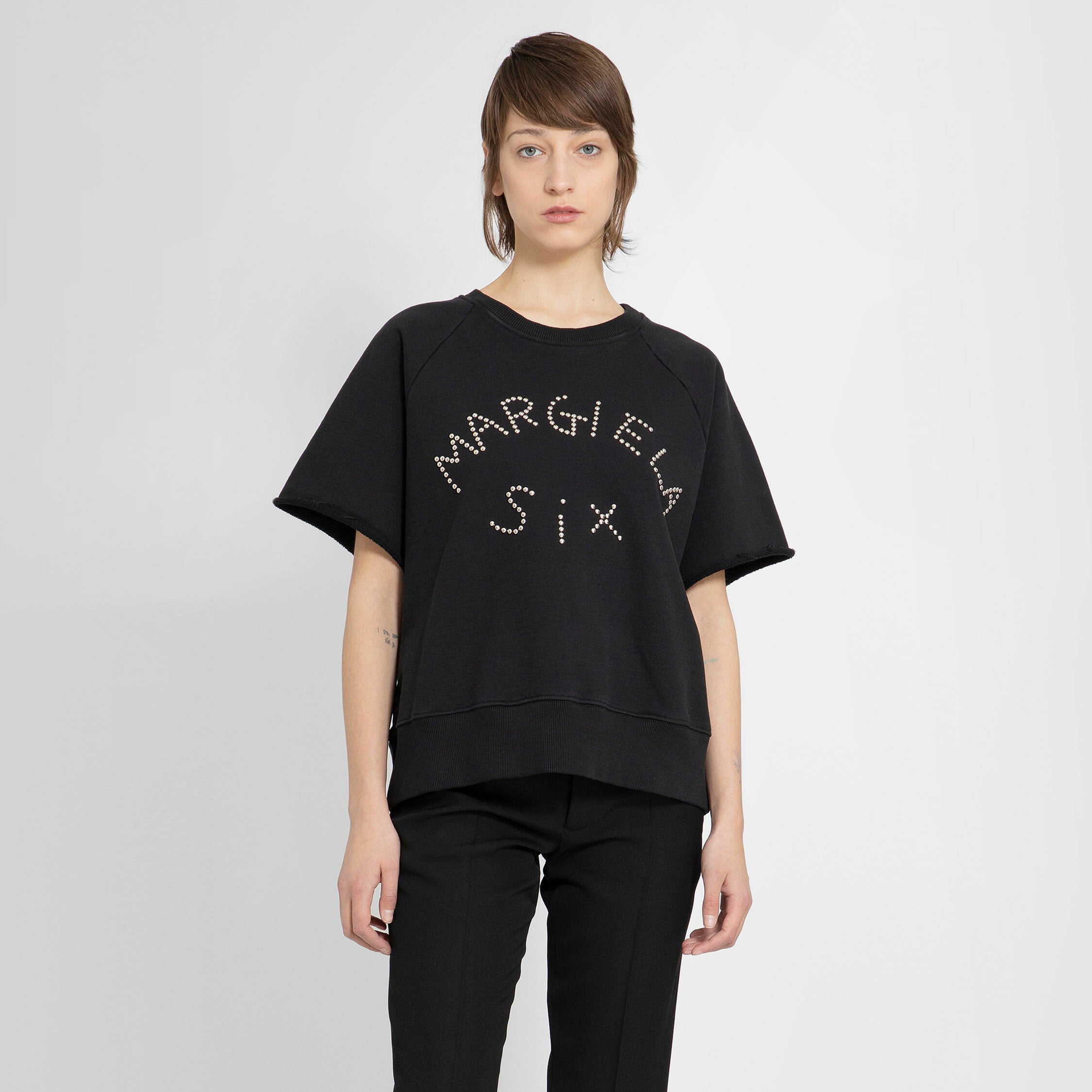 MM6 MAISON MARGIELA WOMAN BLACK T-SHIRTS - MM6 MAISON MARGIELA - T