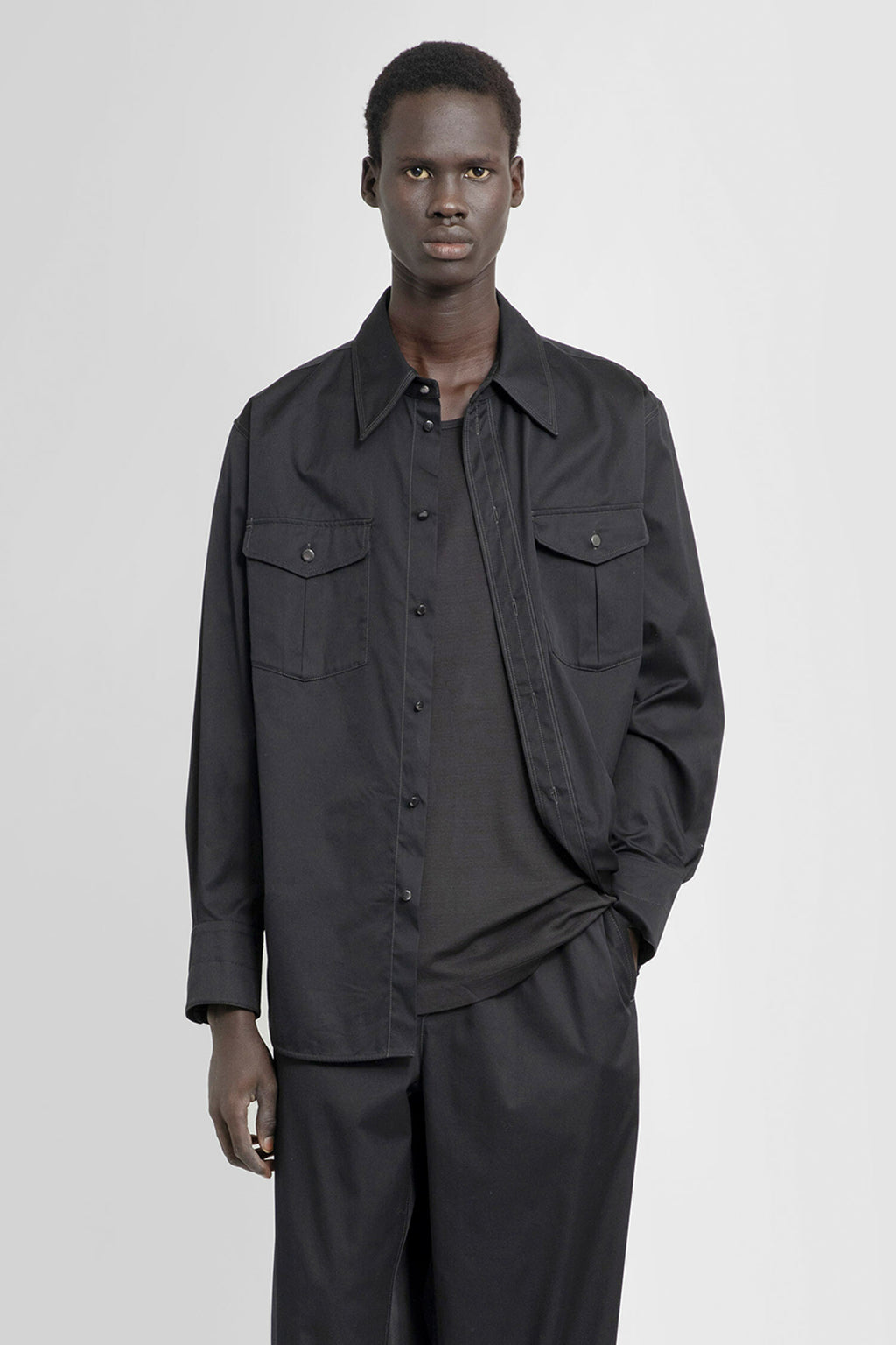 LEMAIRE MAN BLACK SHIRTS - LEMAIRE - SHIRTS | Antonioli