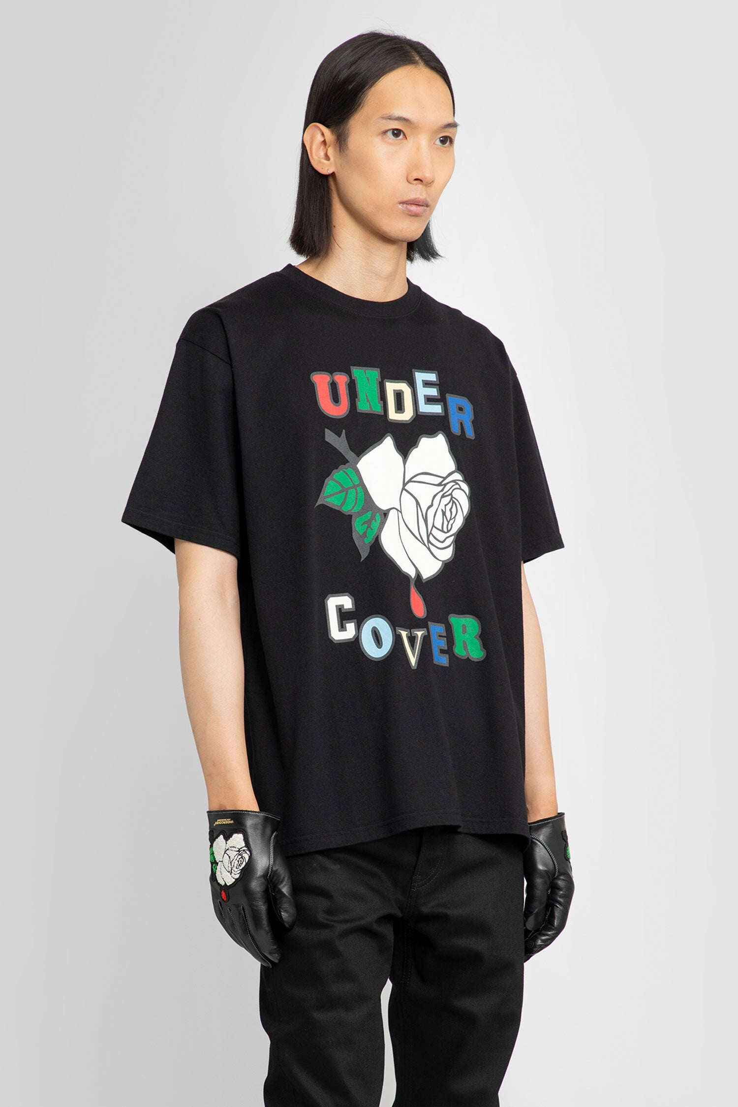 UNDERCOVER MAN BLACK T-SHIRTS