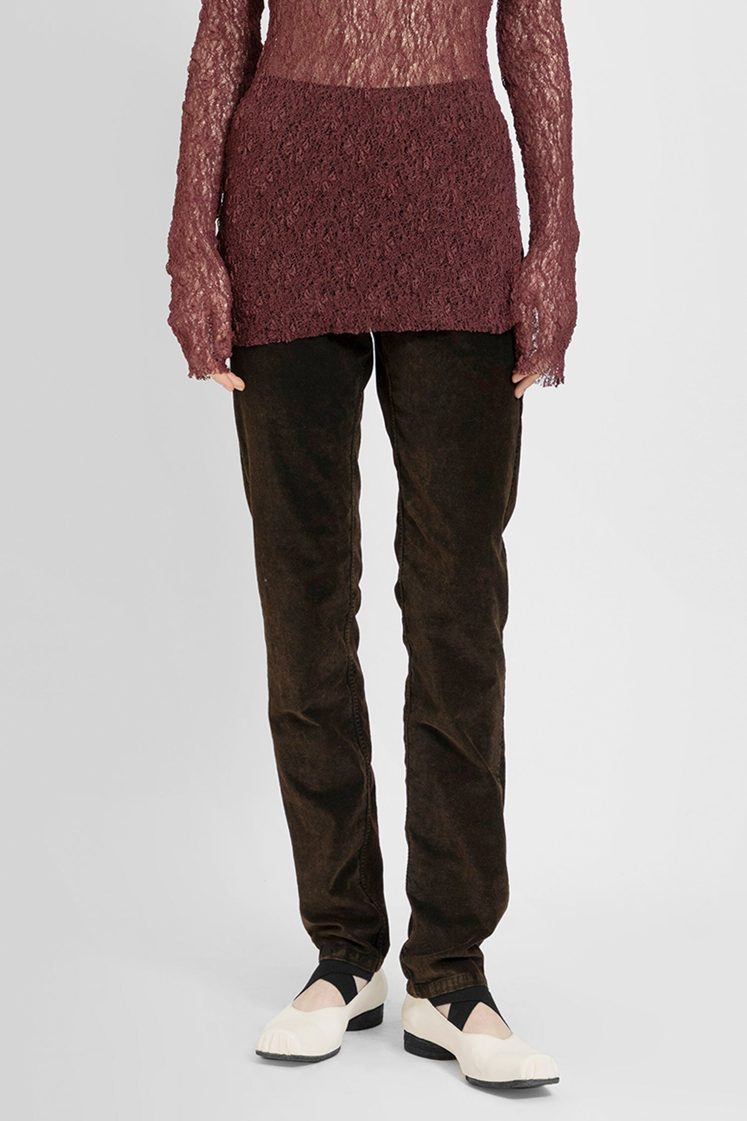 UMA WANG WOMAN BROWN TROUSERS