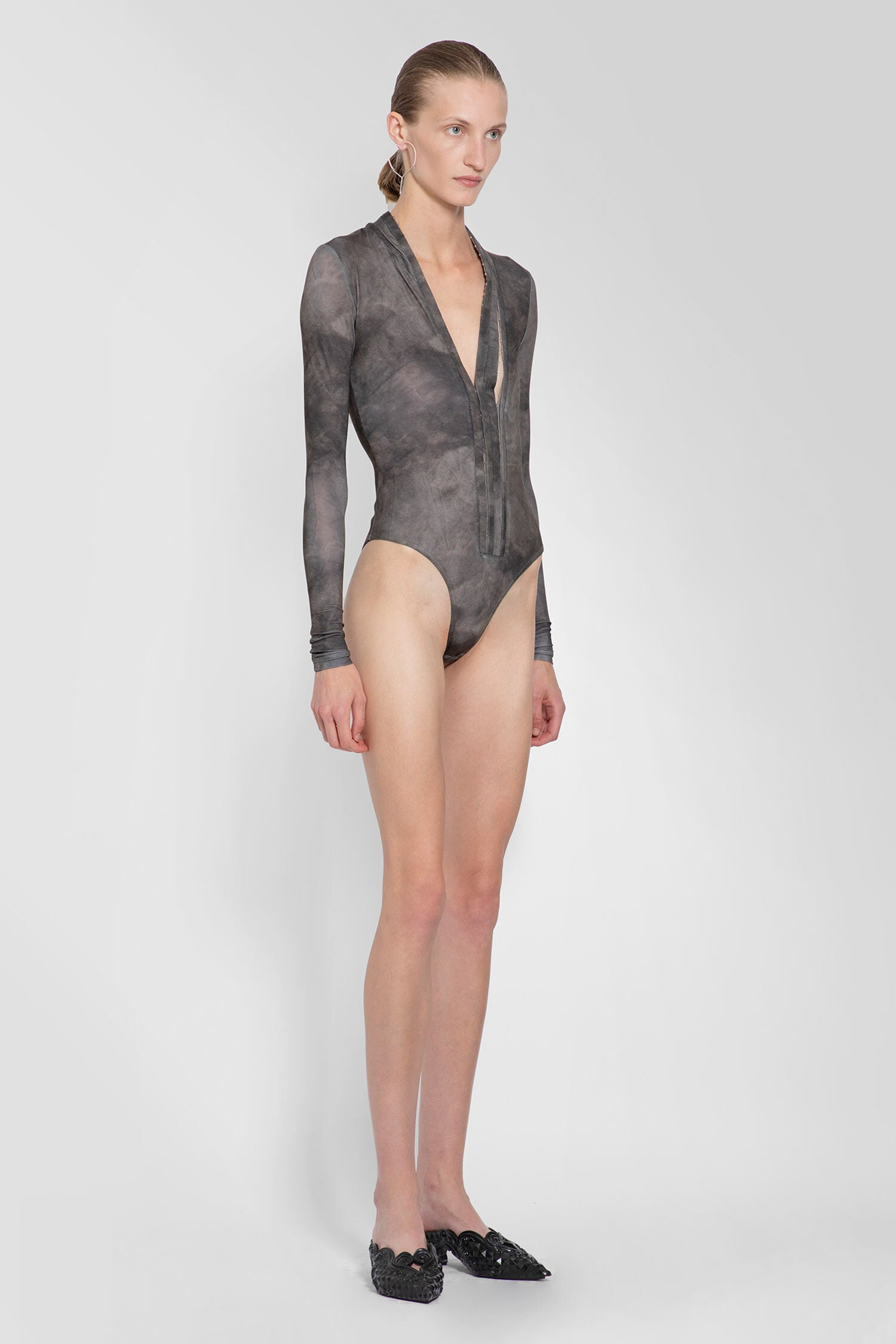 Y/PROJECT WOMAN GREY BODYSUITS