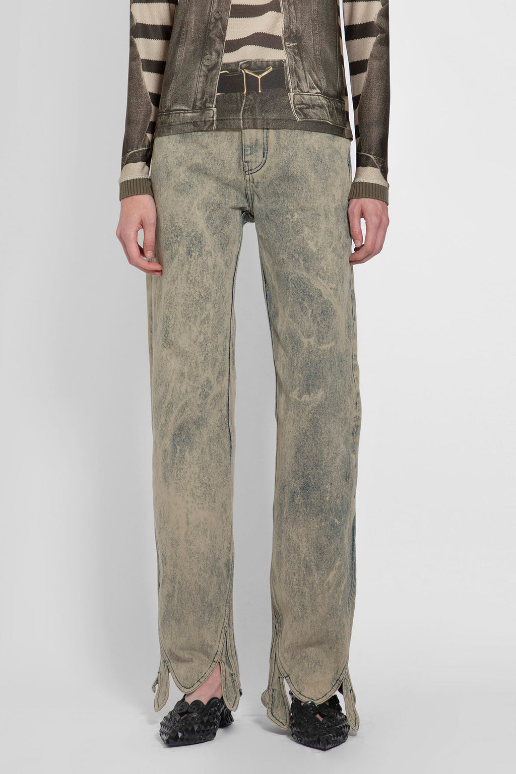 Y/PROJECT WOMAN BEIGE JEANS - Y/PROJECT - JEANS | Antonioli