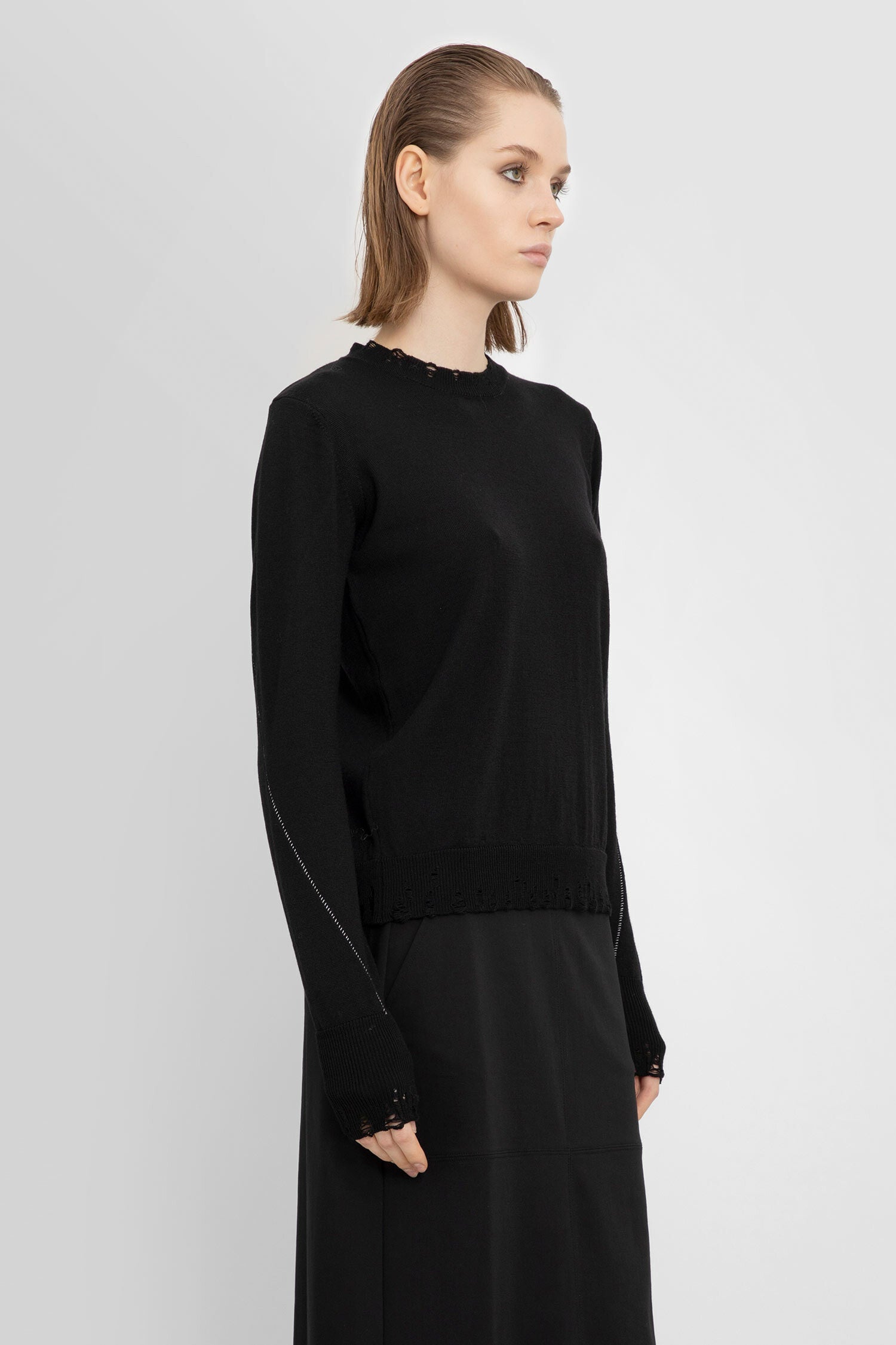 THOM KROM WOMAN BLACK KNITWEAR