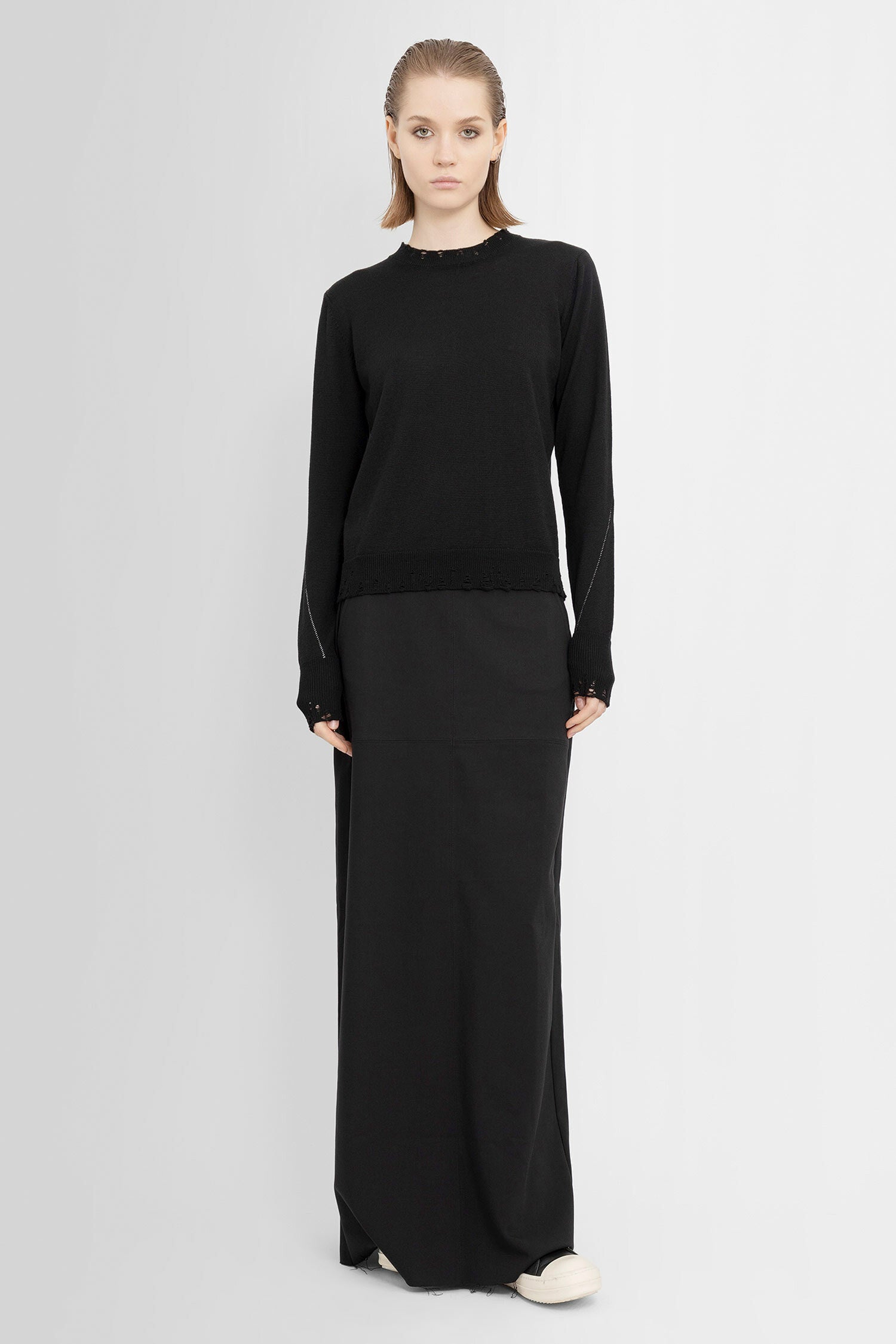 THOM KROM WOMAN BLACK KNITWEAR