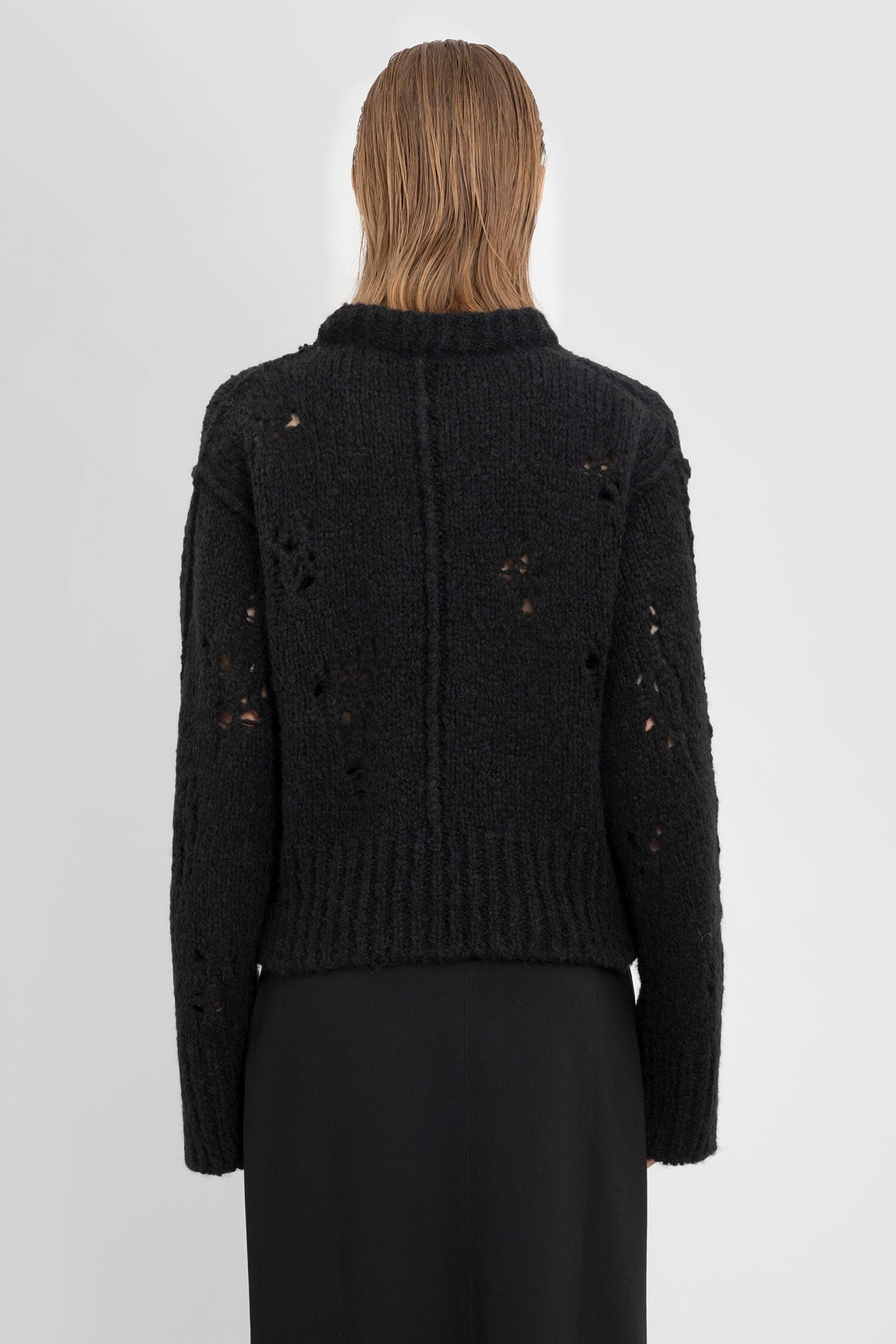 THOM KROM WOMAN BLACK KNITWEAR