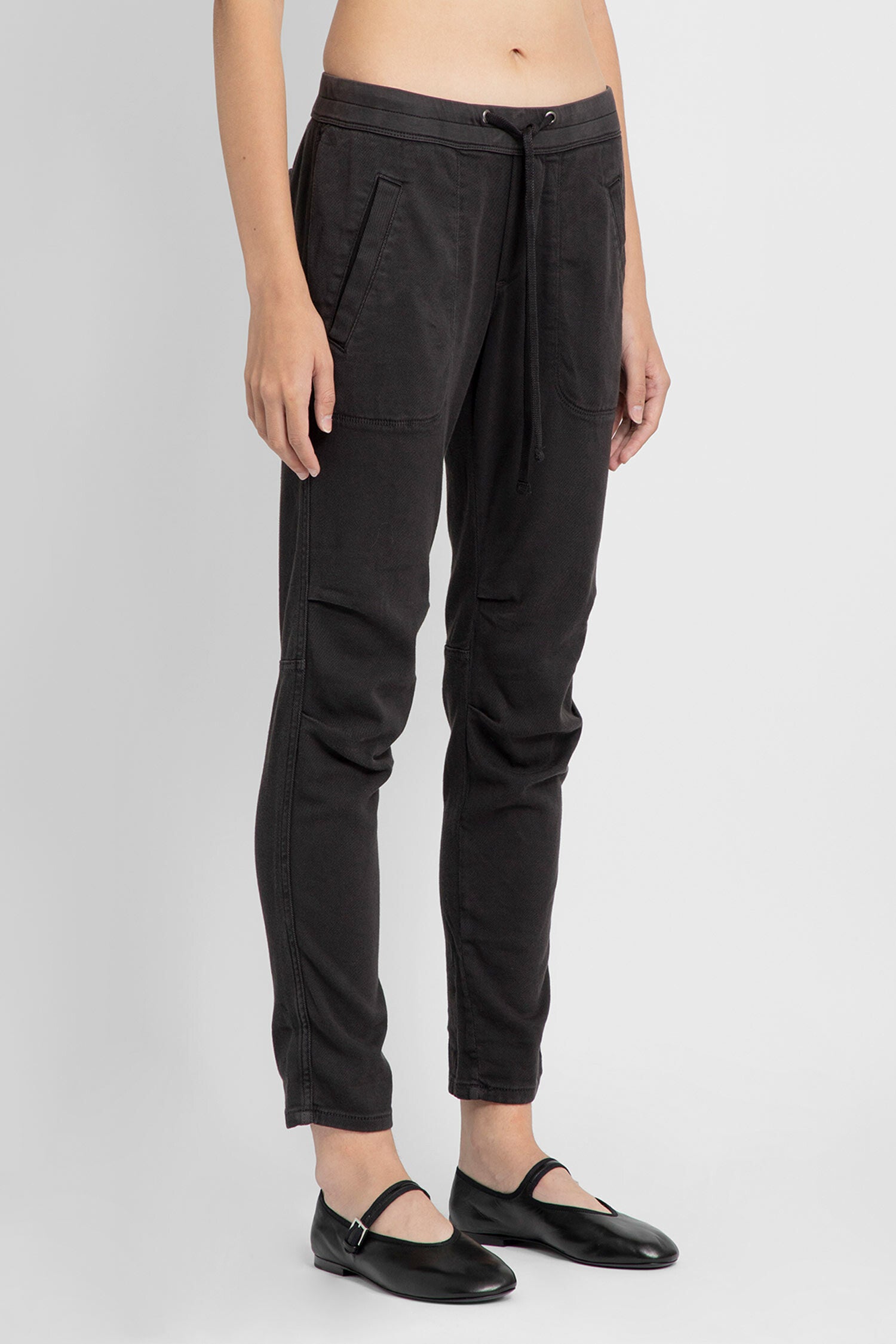 JAMES PERSE WOMAN GREY TROUSERS