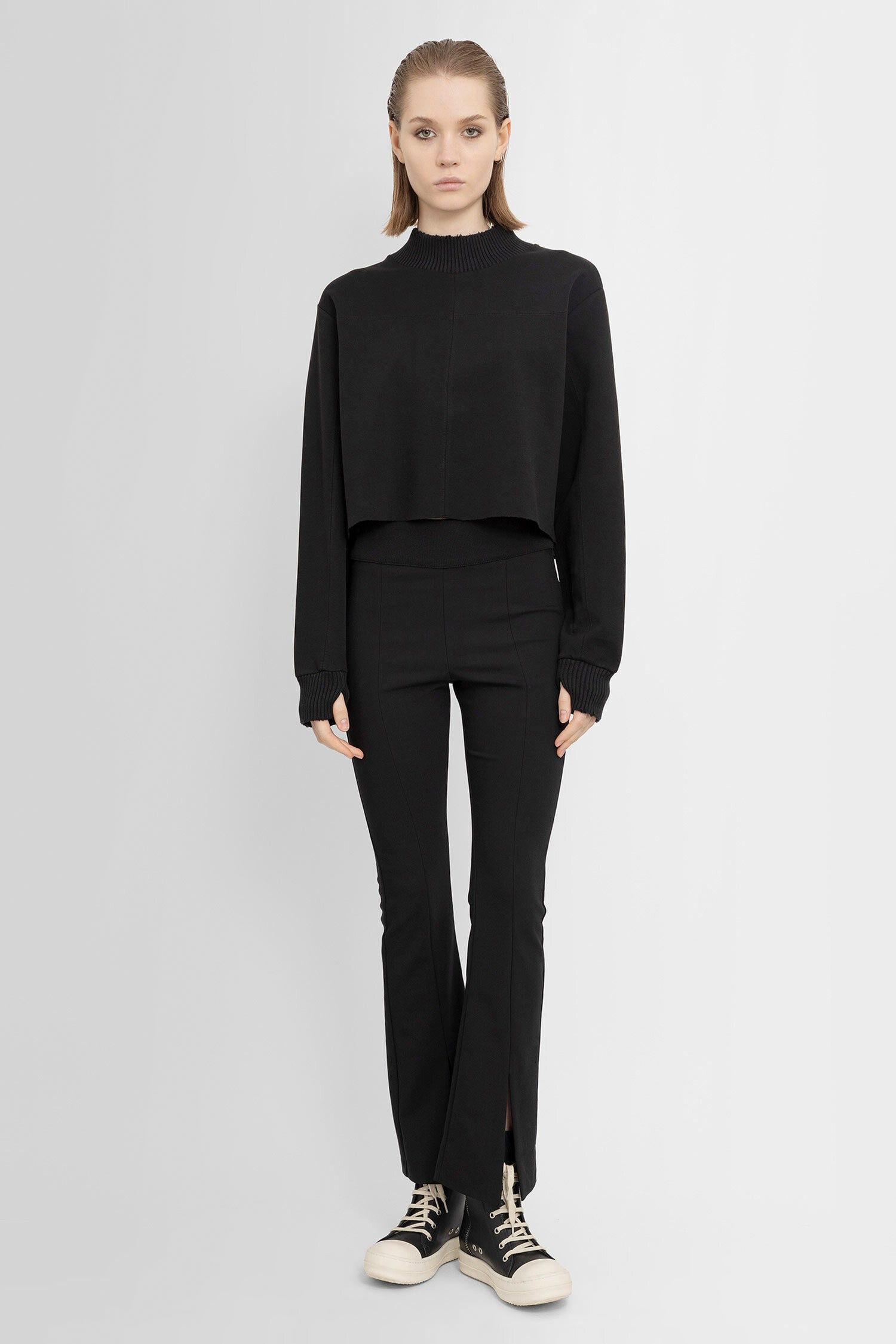 THOM KROM WOMAN BLACK KNITWEAR