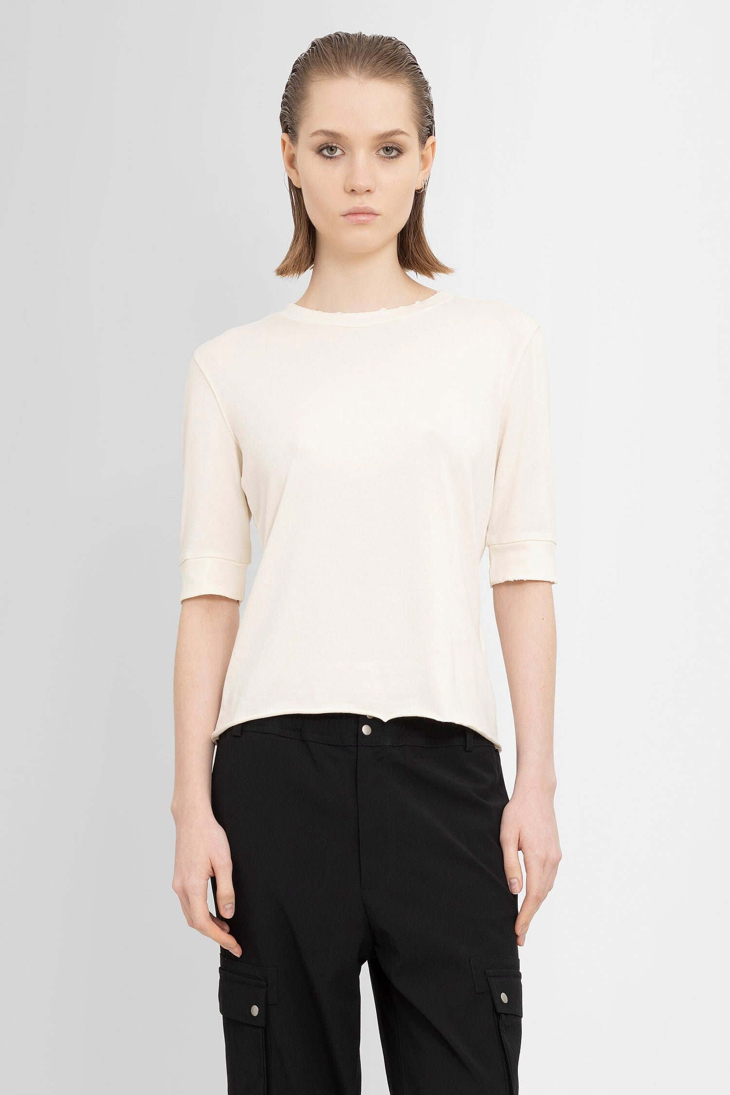 THOM KROM WOMAN OFF-WHITE T-SHIRTS & TANK TOPS