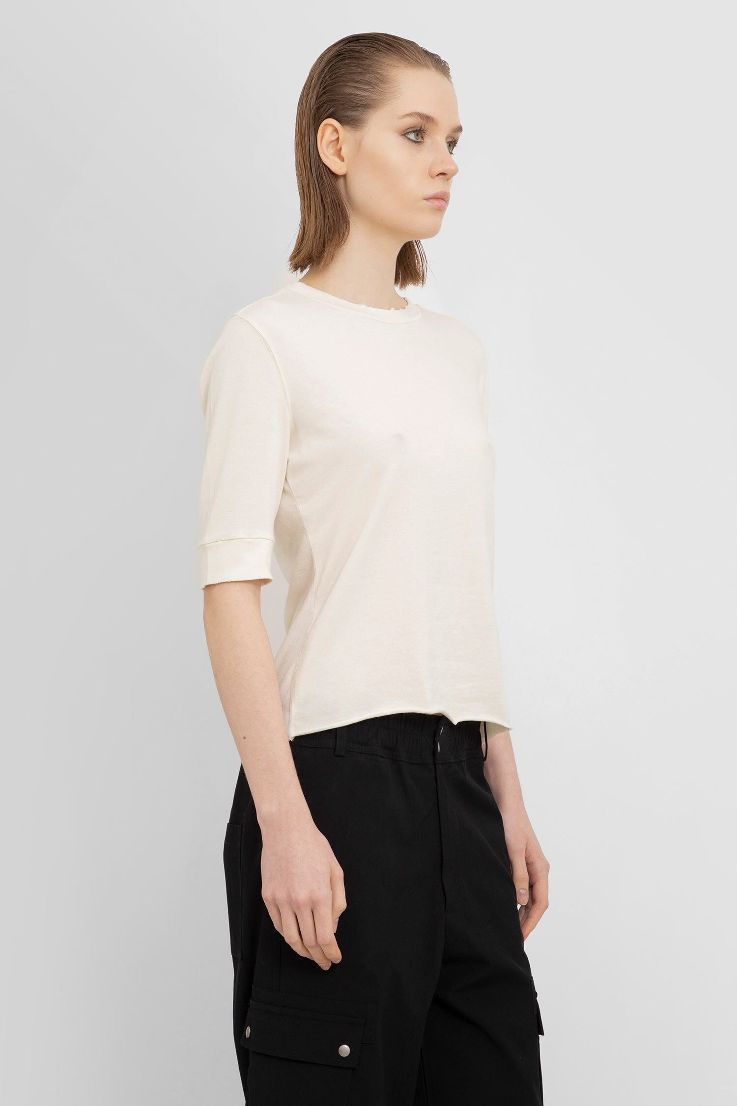 THOM KROM WOMAN OFF-WHITE T-SHIRTS